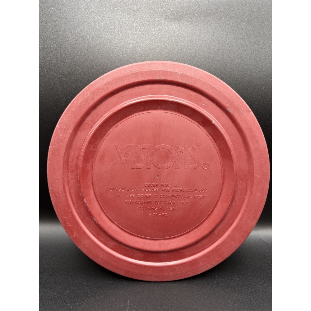 Vision Ware Cranberry Plastic Lid V-31-PC‎ Only. 9" Diameter